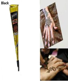 Henna Black Tattoo Body Paint Drawing Tattoos Tattoos Tatuajes impermeables Boda Diy Cono Cream8567960