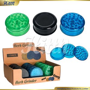Herb Grinder 3 couches acryliques en plastique acrylique en plastique