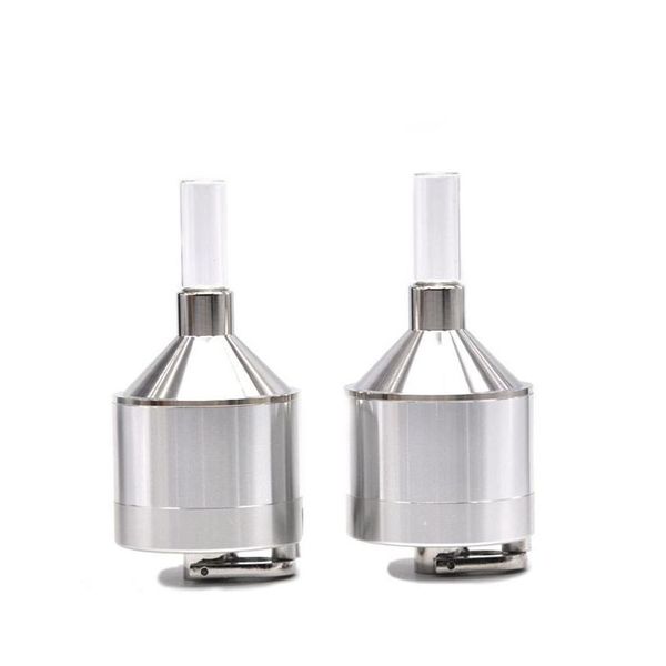 Molinillo de hierbas Calidad premium Aleación de aluminio con manivela Molinillo de humo Embudo en polvo Hierba para fumar 56 mm 44 mm Metal Tabaco Cigarrillo Dhkgh