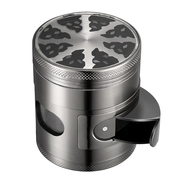 Herb Grinder Tobacco Crusher 3 cámaras 4 piezas con polen raspador de zinc premium hueco 2.3 pulgadas de diámetro de cocina 210712