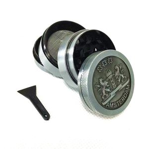 Grinder Tabak Slijpmachines roken winkel cnc tanden filter netto Dubbele Leeuw Vorm Rook Crusher Bong CHROMIUM CRUSHER