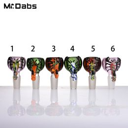 Kruidhouder Dierlijke Kleurrijke Roken Accessoires Glazen Kom 10mm 14mm Male voor Bongs Waterleidingen DAB Olierouts