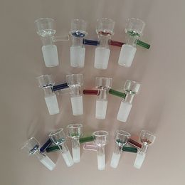 Kruidglijden glazen kommen kleurrijke sneeuwvlokfilterkom rookaccessoires met honingraatscherm 10 mm 14 mm mannelijk bedwelmen