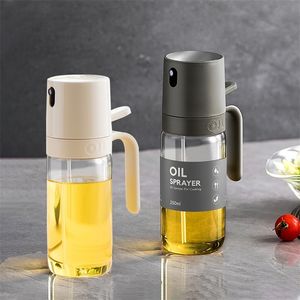 Herb Spice Gereedschap 1 2 Stuks Olie Spray Fles 250Ml Olijf Hoge Borosilicaatglas Sproeier Dispenser Voor Air friteuse Keuken 230627