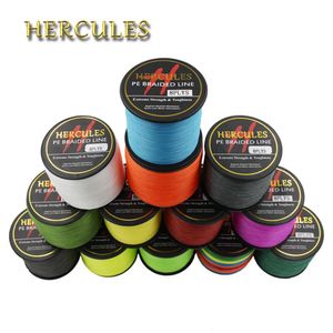 Hercules 8 brins 1000 M PE tressé ligne de pêche tresse pêche en eau salée tissage supérieur extrême Super fort 10LB-300LB 240315