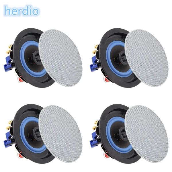 Herdio 4 pouces 320 watts à 2 voies Bluetooth Plafond Ensembles de haut-parleurs parfaits pour le système de théâtre à domicile Bureau de salon 4 Conférenciers