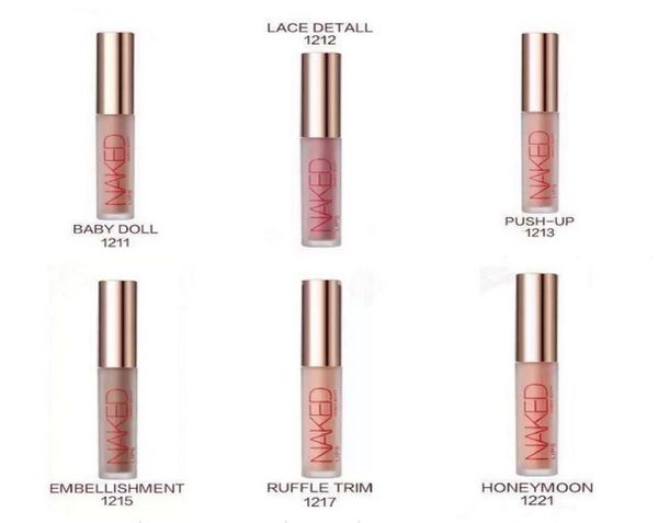 Heres B2uty Liquid Matte Lipstick Naked Lips Naked Velvet 6 Color de diferentes colores Matte Lipgloss3198983