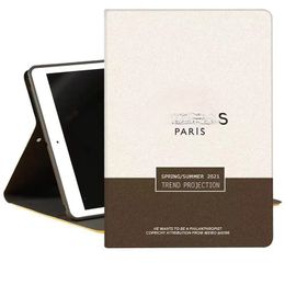 Herm Designer Tablet PC Cas pour iPad Pro11 iPad10.9 iPad10.2 10,5 Taille Air123 iPad5 6 7 8 9 10 Mini4-5-6 TPU Letters en cuir Lette