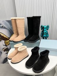 dames snowboots warm houden laars man dames pluche casual warme laarsjes schapenvacht suède schoenen gratis overslag explosief heet 34-41