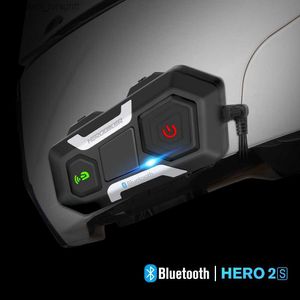 Herobiker Motorfiets Intercom Waterdicht 1200M Bluetooth Intercom Helm Headset Moto Headset Draadloze Headset Interphone Q230830