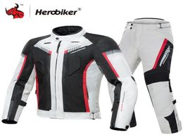 HEROBIKER Winter Waterdichte Motorjas Heren Rijden Racing Moto Jas Body Armor Bescherming Motocross Met Linner9670964