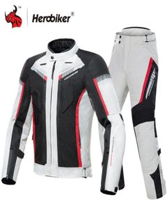 HEROBIKER hiver veste de Moto imperméable hommes équitation course Moto veste corps armure Protection Motocross avec Linner3292371