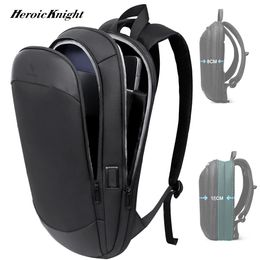 Mochila para hombre Heroic Knight, portátil de negocios expandible impermeable de 173 pulgadas con carga USB, viaje de moda 240110