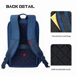 Heroic Knight Men's Waterdichte rugzak blauwe zwarte tas 14 inch laptop rugzakken voor dames stijlvolle rugzak voor reisschool