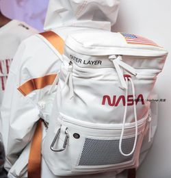 Heron Schoolbag 18SSS NASA Co Marque de marque Preston Backpack Men039s Ins Brand New6211462