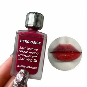 Herorange Nieuwe lippenstift Hydraterende spiegel Lipglazuur Dagelijks Gemakkelijke kleurmake-up Waterdicht N-Stick Cup Lip Korea Make-up Cosmetica m8Qe #