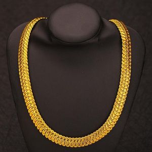 Chaîne à chevrons en or jaune 18 carats, collier classique pour hommes, accessoires solides, 23 à 6 pouces de longueur, 310v