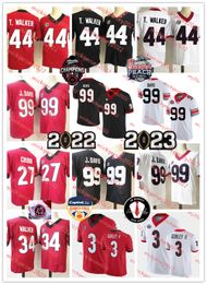 Herschel Walker Nick Chubb Football Jersey 2022 Champions #3 Roquan Smith #99 Jordon Davis 3 Todd Gurley II 44 Travon Walker 2023 Vince Dooley Peach Bowl Heren Jerseys