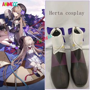 Herta Honkai Star Rail bottes jeu d'anime fête d'halloween noël bande dessinée Con Cosplay chaussures cosplay