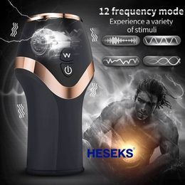 Heseks Stroker Cup de masturbateur masturbateur pour hommes pour les hommes Stimulez le vibratrice de masseur