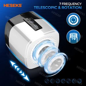 HEESEKS MASTURNATOR AUTOMATIQUE 7 Modes poussant la rotation Masturbating Penis Electric Vibration Adult Goods Sex Toys for Men 18 240423