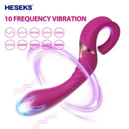 HESEKS Gebogen Wand Vibrator G Spot 10 Trillingen Handheld Realistische Dildo Volwassen Speeltjes Clitoris Stimulator voor Vrouwen Koppels 240312