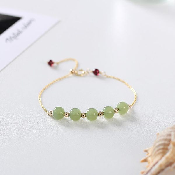 Hetian – bracelet en jade pour filles, design de niche d'été, léger, bijoux de luxe pour petite amie