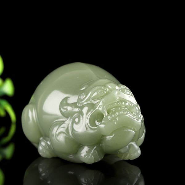 Hetian jade saphir naturel hommes et femmes les mythiques amoureux des animaux sauvages articles d'ameublement