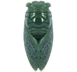 Tian jade QINGYU natuurlijke jade cicade hanger gouden cicade hanger promotie geschenken2771886