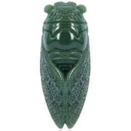 Tian jade QINGYU natuurlijke jade cicade hanger gouden cicade hanger promotie gifts282t