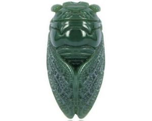 Tian jade QINGYU natuurlijke jade cicade hanger gouden cicade hanger promotie geschenken8086905