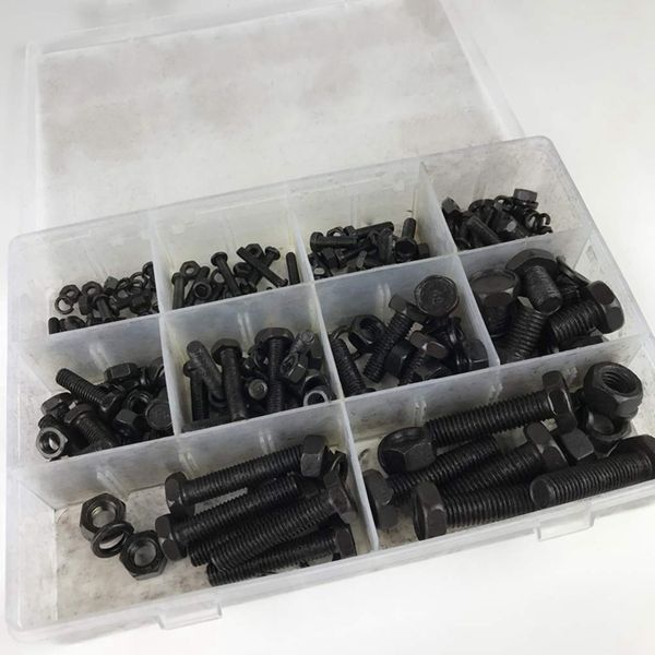 Freeshipping Hex Head Nut and Bolt Kit Home Fasteners Ensemble d'assortiment de serrures à rondelle portable