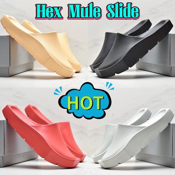 Hex Mules slide Zapatillas sandalias de diseñador mujer hombre plataforma de moda toboganes de goma zapatillas corredores pantoufle mule Eilish Black Celestial Gold SP sandalia de playa para hombre