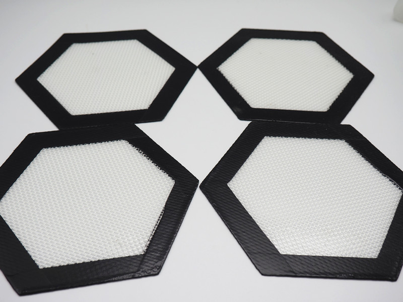 Estera para hornear de silicona antiadherente de grado alimenticio con forma hexagonal Hojas Dabber