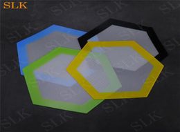 Tapis de silicone hexagonal Qualité FDA de qualité alimentaire réutilisable feuille antiadhésive concentrée bho cire nappe tampons d'huile fibre de verre résistante à la chaleur6848968