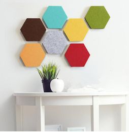 Zeshoekige muurstickers Zelfverdedig vilt Panelen Solid Color Wall Sticker Message Board Wall Stickers Decoratief BEC11154848375