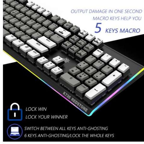 HEXGEARS Clavier mécanique de jeu rétro-éclairage Clavier Gamer PBT capuchon de clé pour csgo Dota 2 USB RGB Kailh Box commutateur Gamer Klavye