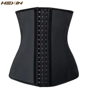 Hexin 4 stalen boned latex taille cincher body shaper slanke gordel riem onderborst vrouwen shapewear taille trainer corset y19070101