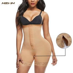 Hexin full body shaper modellering riem shapewear bodysuit vrouwen postpartum herstel afslanken taille trainer naadloze corset y200710