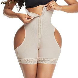 Hexin hoge taille butt lifter tummy controle slipje buit lift trekken ondergoed shaper workout taille trainer corset shapewear y200710