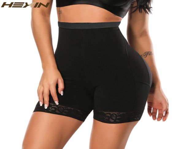 Hexin Lace Butt Lifter Mujeres Entrenador de cintura alta Shapers Fajas Ropa interior adelgazante con bragas de control de barriga Body Shaper Y190701015297737