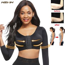 Hexin Women Arm Shaper rugschoudercorrector Humpback Posture Corrector Arm Controle Shapewear Arm Vet Burner Slanke Underwea Y7019881