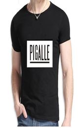 Heybig Fashion Brand Men039s T-shirt Pigalle à manches courtes noire coton hiphop skateboard tshirts 2017 Nouveau tee de style d'été bbo3192072