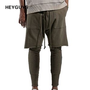 Heyguys mode fitness lange broek mannen casual trainingsbroek baggy jogger broek mode gemonteerd bottoms streetwear hiphop 201130