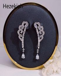 HZEKIAH 925 Tremella naald nobele oorbellen lang sectie glanzende Tassel eardrop luxe dansfeest hoge kwaliteit1878993