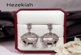 Ézéchias S925 Tremella Needle Leopard Tassels Boucles d'oreilles luxueuses Banquet de luxe Luxur