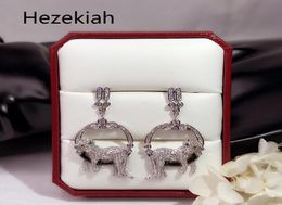 Ezekiah S925 Tremella Needle Leopard Tassels Boucles d'oreilles luxueuses Banquet de luxe Luxur