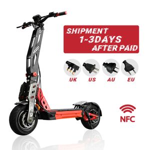 HEZZO Eu Us Warehouse Scooter tout-terrain 12 pouces 60V 8000w double moteurs 80 km / h 40Ah Livraison gratuite Frein à huile hydraulique complet NFC Racing Escooter Scooter électrique avec APP