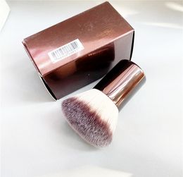 HG No.7 Afwerking Make-up Poeder Borstel - Zachte Draagbare Blush Bronzer Kabuki Borstel Brown Metal Beauty Cosmetics Tool