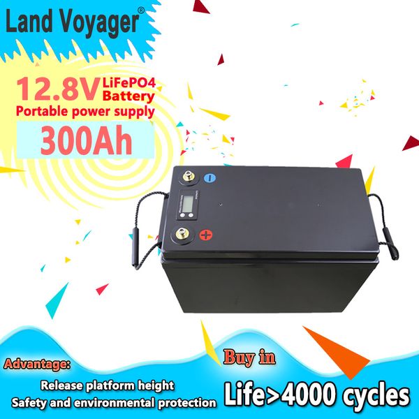 Land Voyager LiFePO4 batterie 12V 50Ah 60Ah 100Ah 120Ah 150Ah 180Ah 200Ah 280Ah 300Ah 12.8V LiFePO4 Batteries pour camping-cars voiturette de golf hors route hors réseau chargeur 14.6V